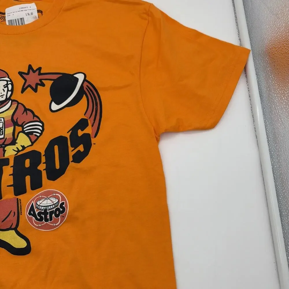 MItchell and Ness Astros Cooperstown Collection Mens Orange T Shirt Size S - Picture 4 of 12